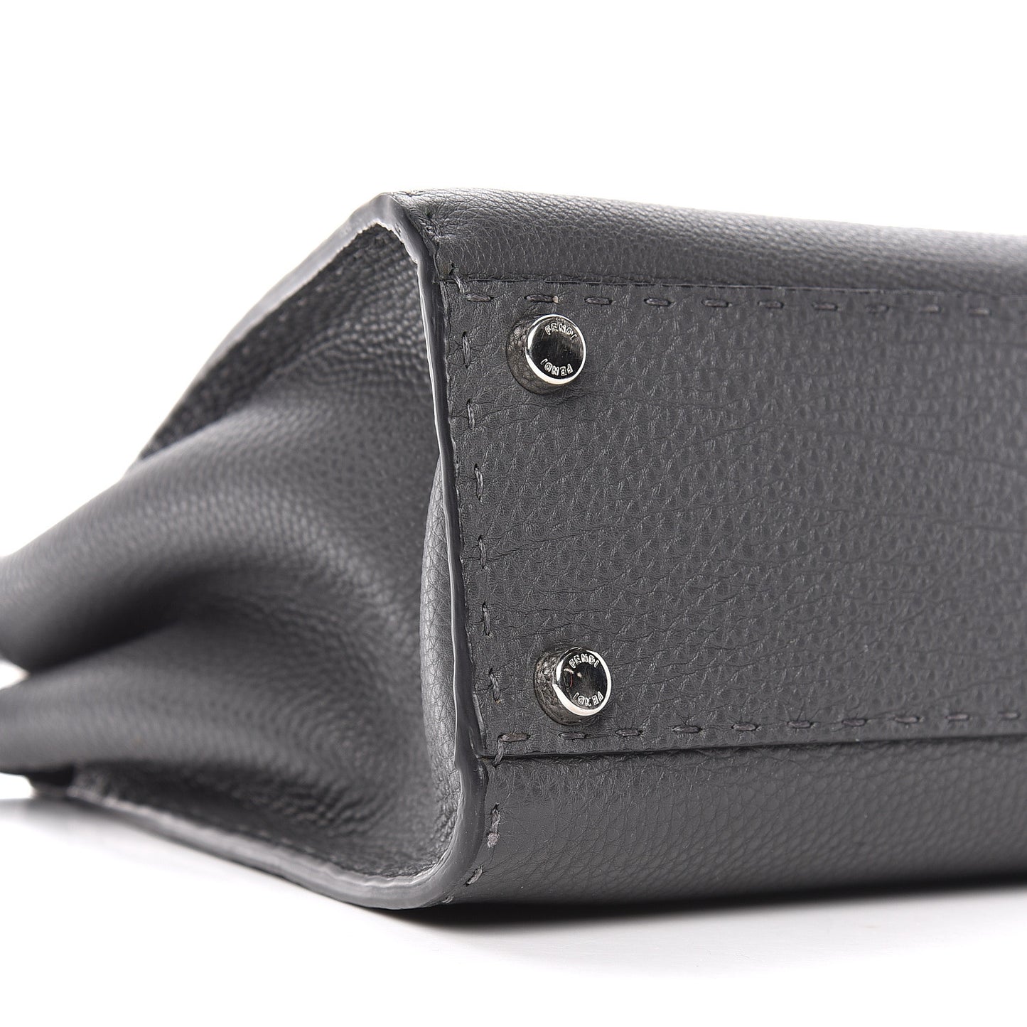 Cuoio Romano Selleria Bi-Color Medium Peekaboo Iconic Satchel Asfalto Latte