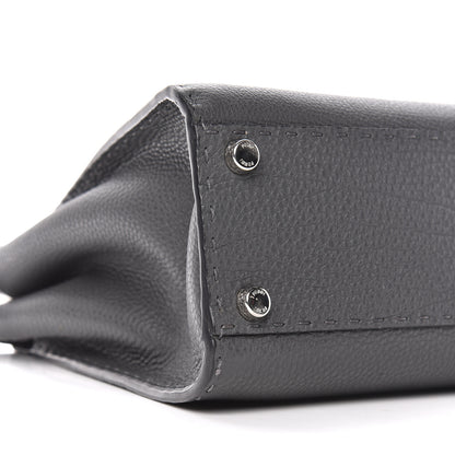 Fendi Cuoio Romano Selleria Bi-Color Medium Peekaboo Iconic Satchel Asfalto Latte 9 of 22