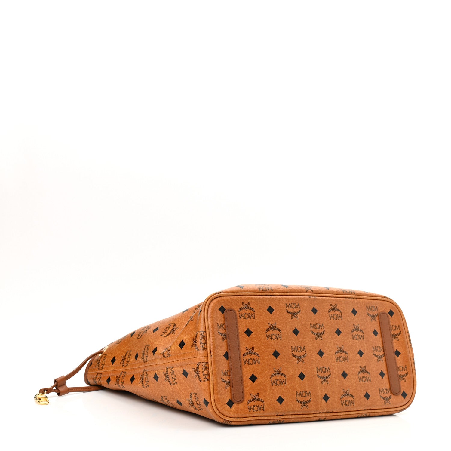 MCM Visetos Medium Reversible Shopping Tote Cognac Brown 8 of 17