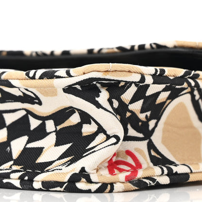 Chanel Canvas Check Flag Printed CC Clutch With Chain Beige Multicolor 11 of 11
