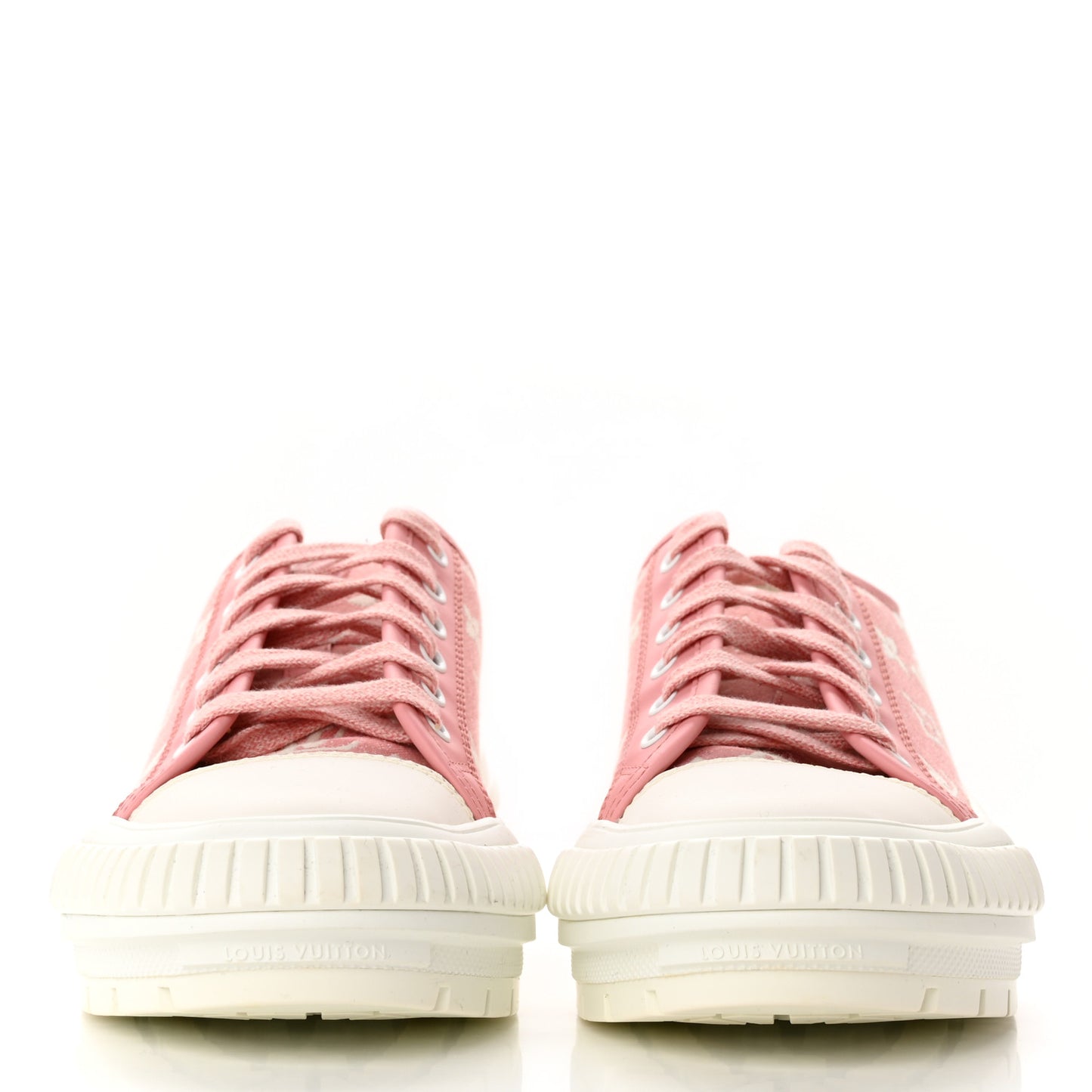 Denim Monogram Squad Sneakers 38.5 Pink