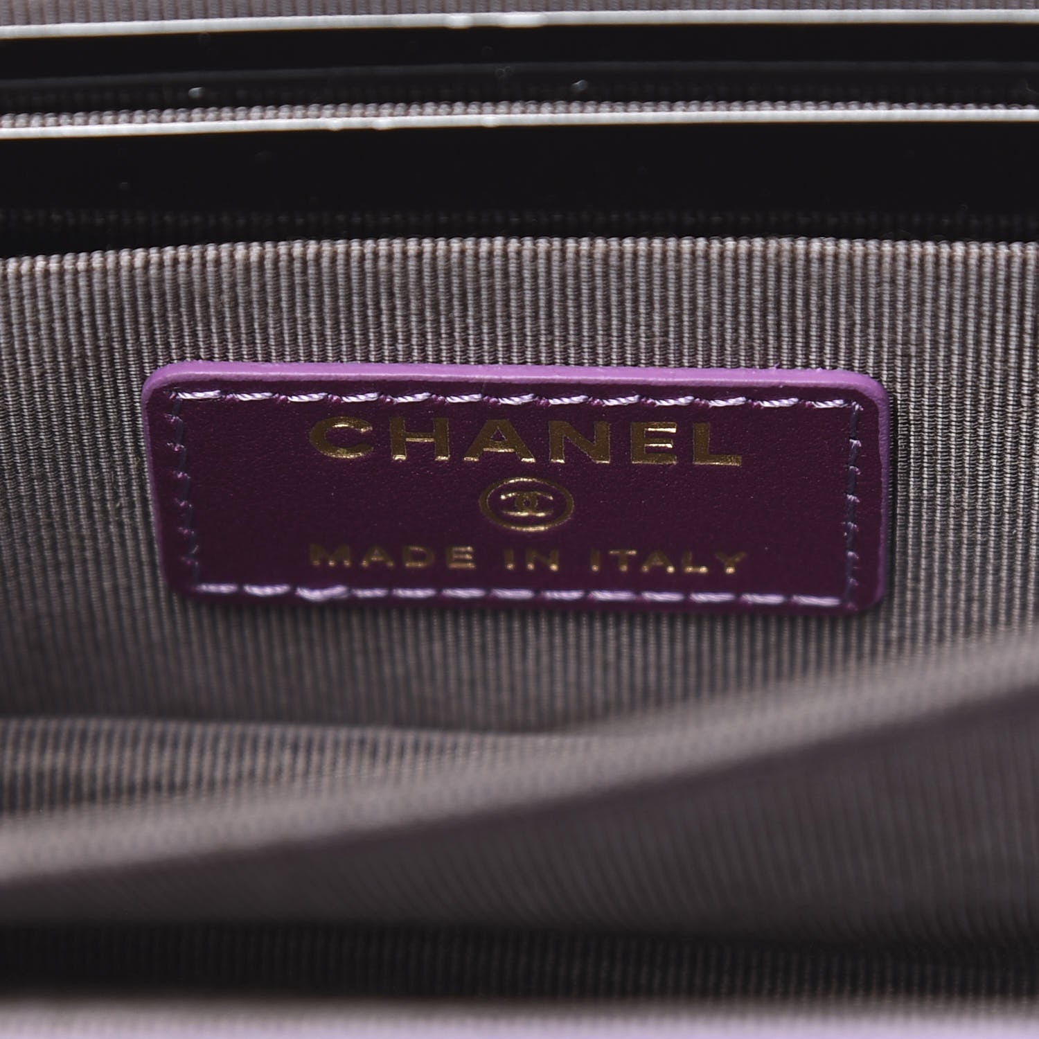 Chanel Iridescent Lambskin Quilted Mini Wallet On Chain WOC Purple 6 of 11