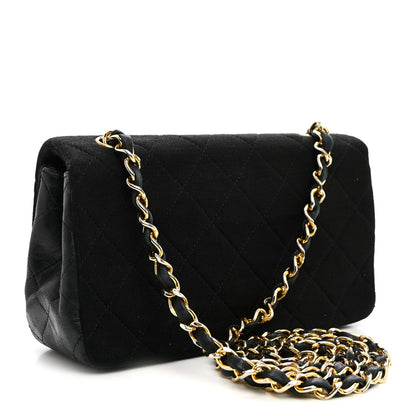 Chanel Jersey Calfskin Quilted Mini Single Flap Bag Black 3 of 10
