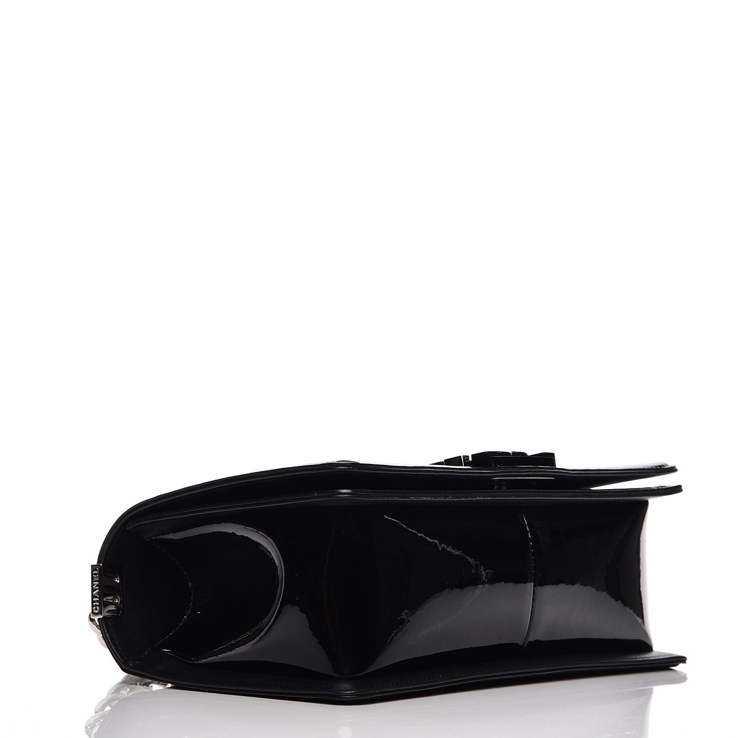 Chanel Patent Calfskin Quilted Medium Plexiglass Boy Flap Black 4 of 10
