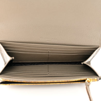 Balenciaga Chevre Gold Metallic Edge Hardware Zip Around Wallet Gris Taupe 5 of 8