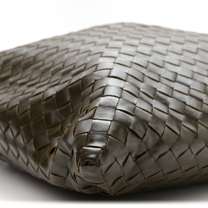 Bottega Veneta Calfskin Intrecciato Large Hop Kaki 8 of 9