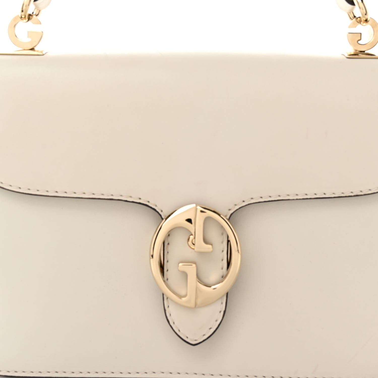 Gucci Calfskin Medium 1973 Shoulder Flap Bag Ivory 8 of 16