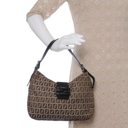 Fendi Zucchino Small Hobo Tobacco 2 of 10