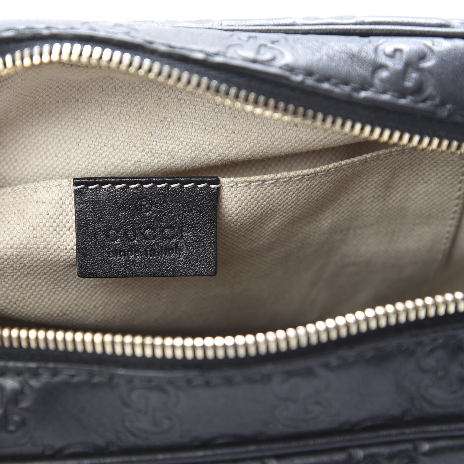 Gucci Guccissima Mini Bree Messenger Bag Black 6 of 14