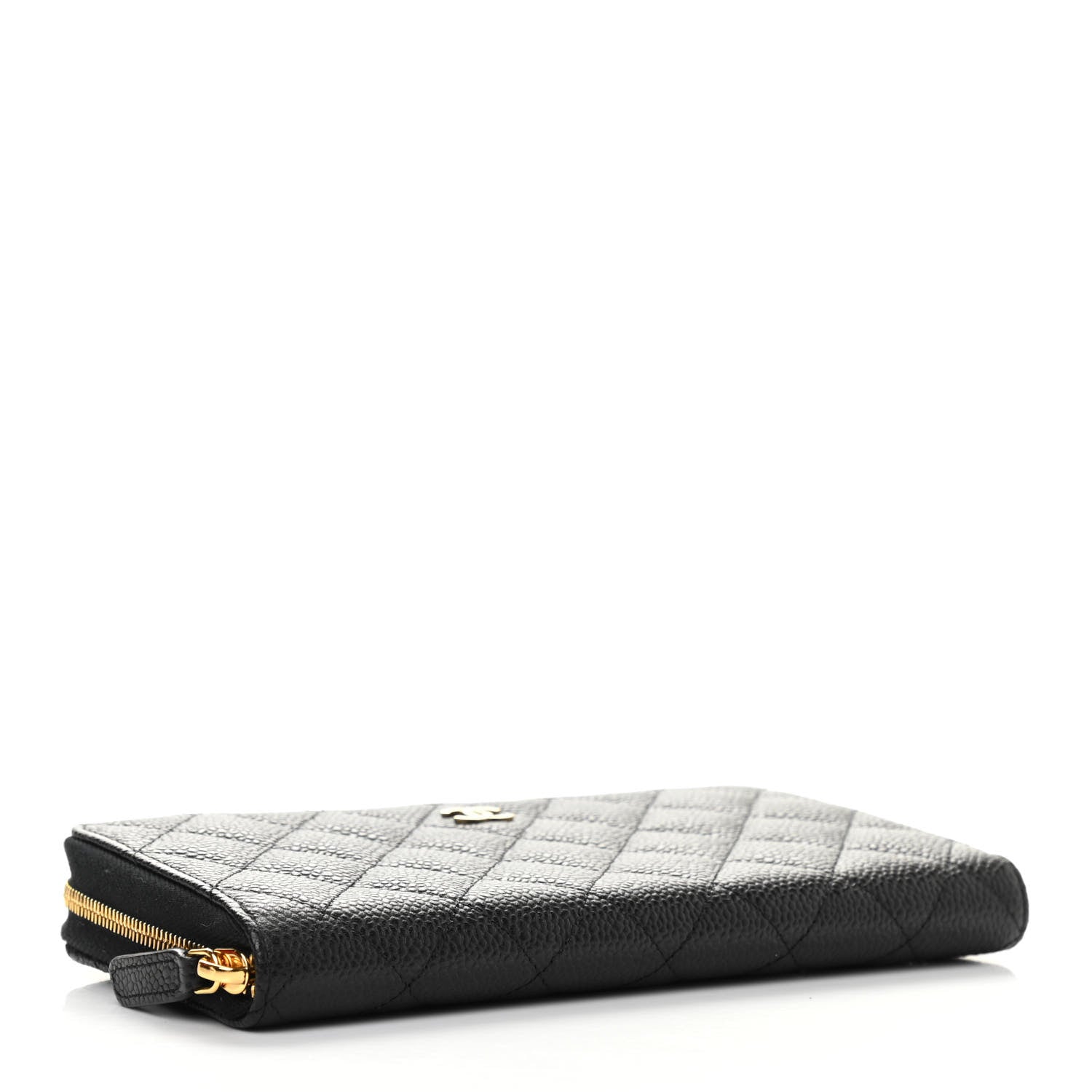 Chanel Caviar Quilted Large Gusset Zip Around Wallet Black 4 of 8
