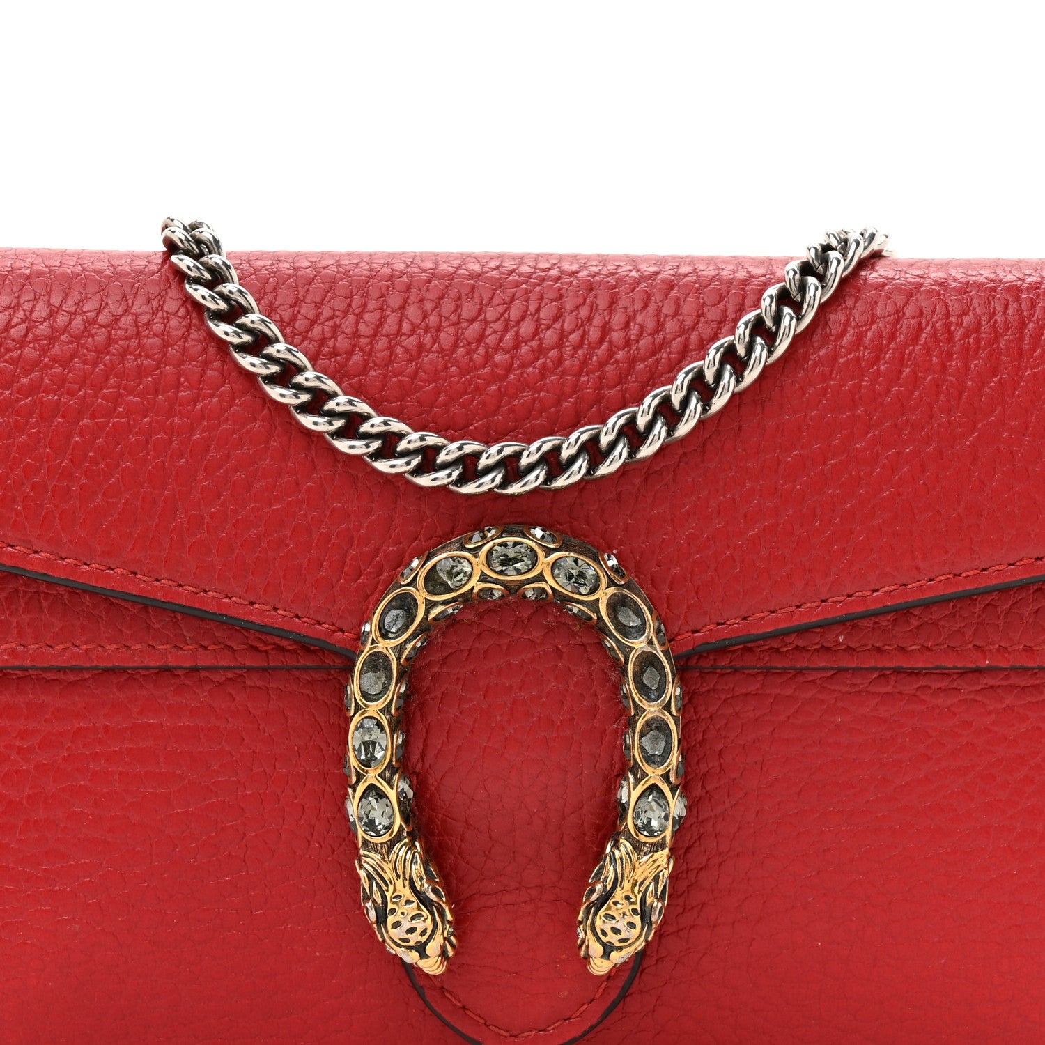 Gucci Calfskin Super Mini Dionysus Shoulder Bag Hibiscus Red 7 of 15