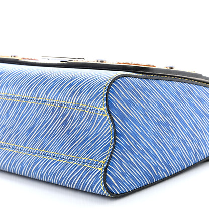 Louis Vuitton Epi Studded Twist Shoulder Bag MM Denim Light 9 of 9