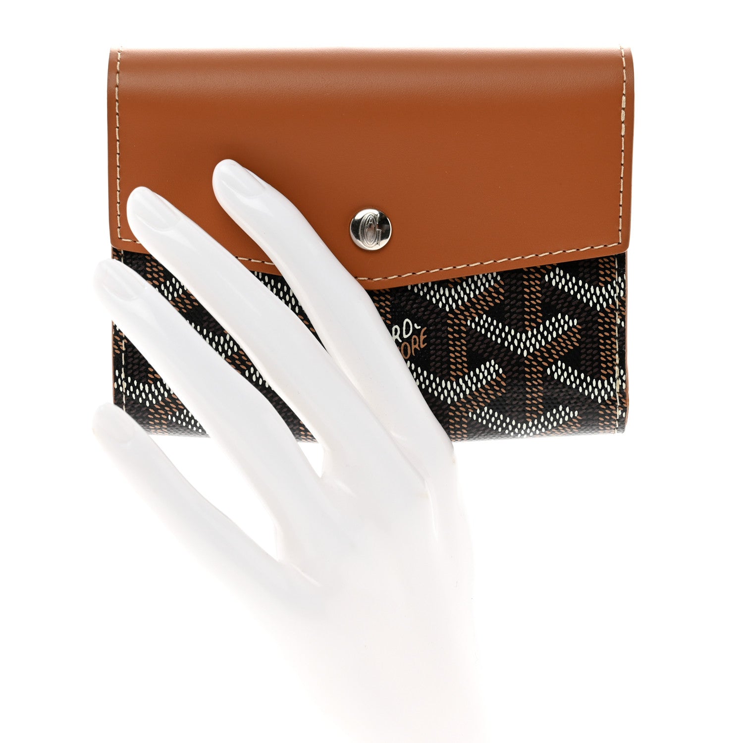 Goyard Goyardine Saint-Gabriel Compact Wallet Black Gold 2 of 7