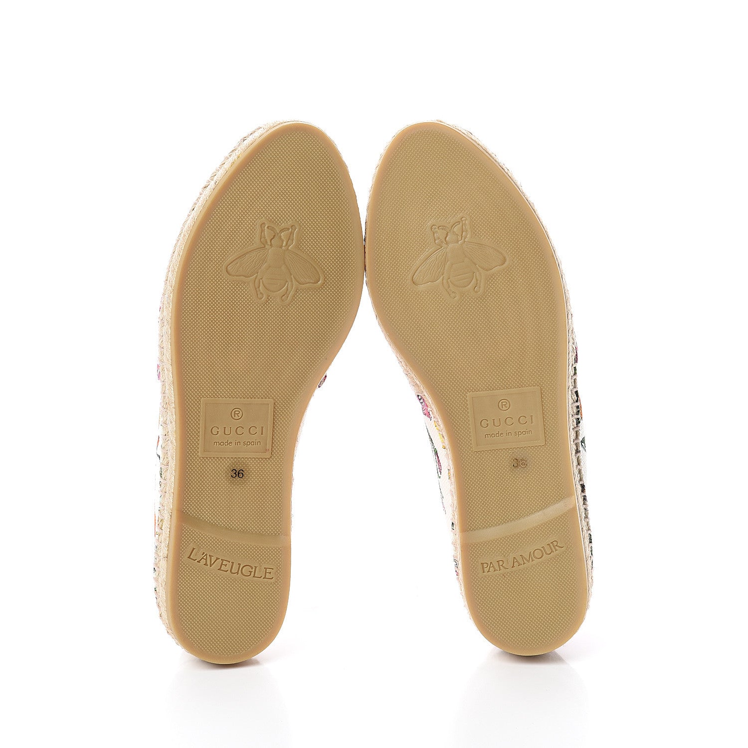 Gucci Canvas Flora Print Espadrilles 36 White Multicolor Fuxia 7 of 7