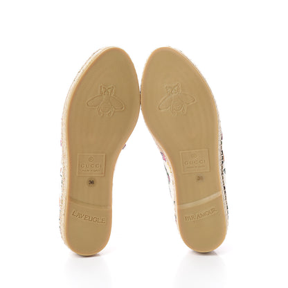 Gucci Canvas Flora Print Espadrilles 36 White Multicolor Fuxia 7 of 7