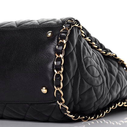 Chanel Calfskin Quilted Large Chain Me Hobo Black 7 of 8