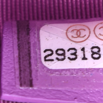 Chanel Patent Quilted Cosmetic Case Purple 7 of 7
