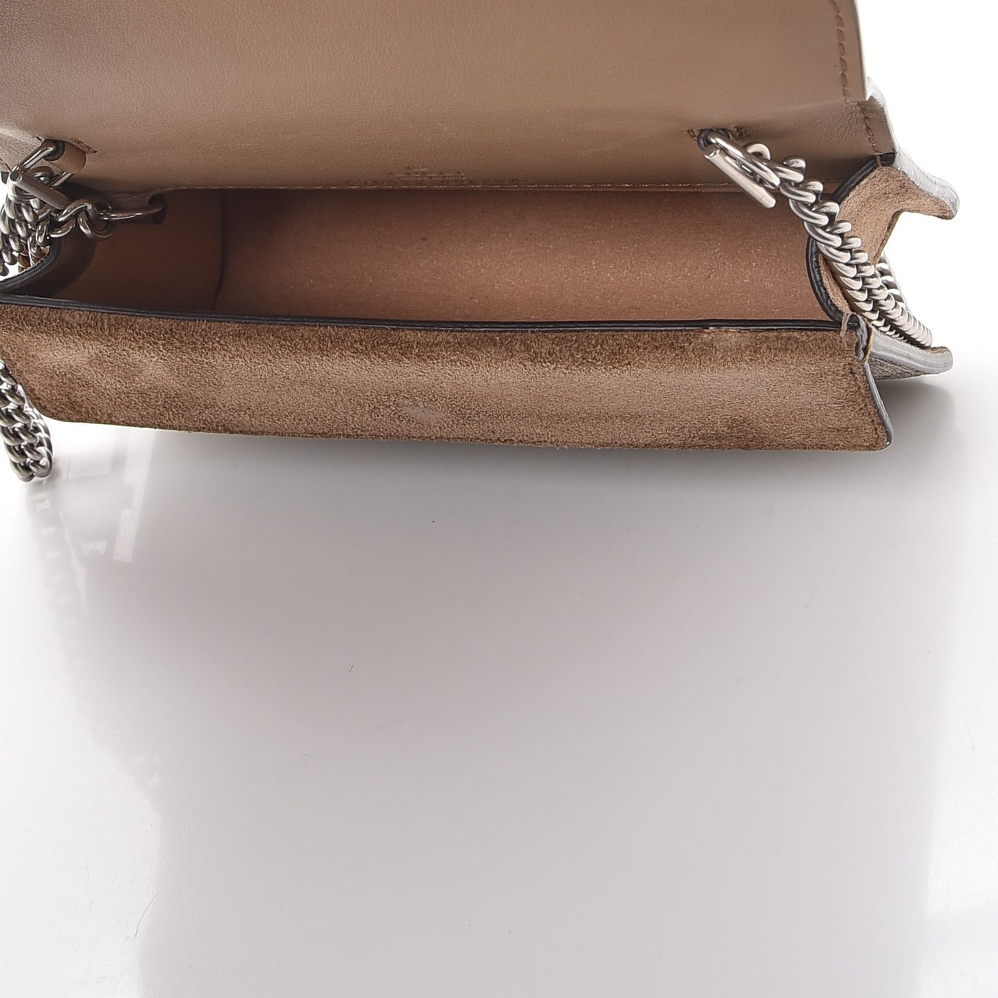 GG Supreme Monogram Super Mini Dionysus Shoulder Bag Taupe