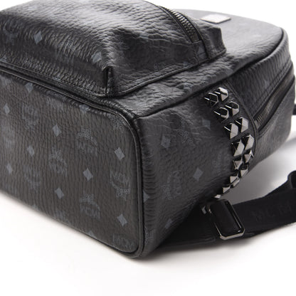 MCM Visetos Small Side Stud Stark Backpack Black 6 of 8
