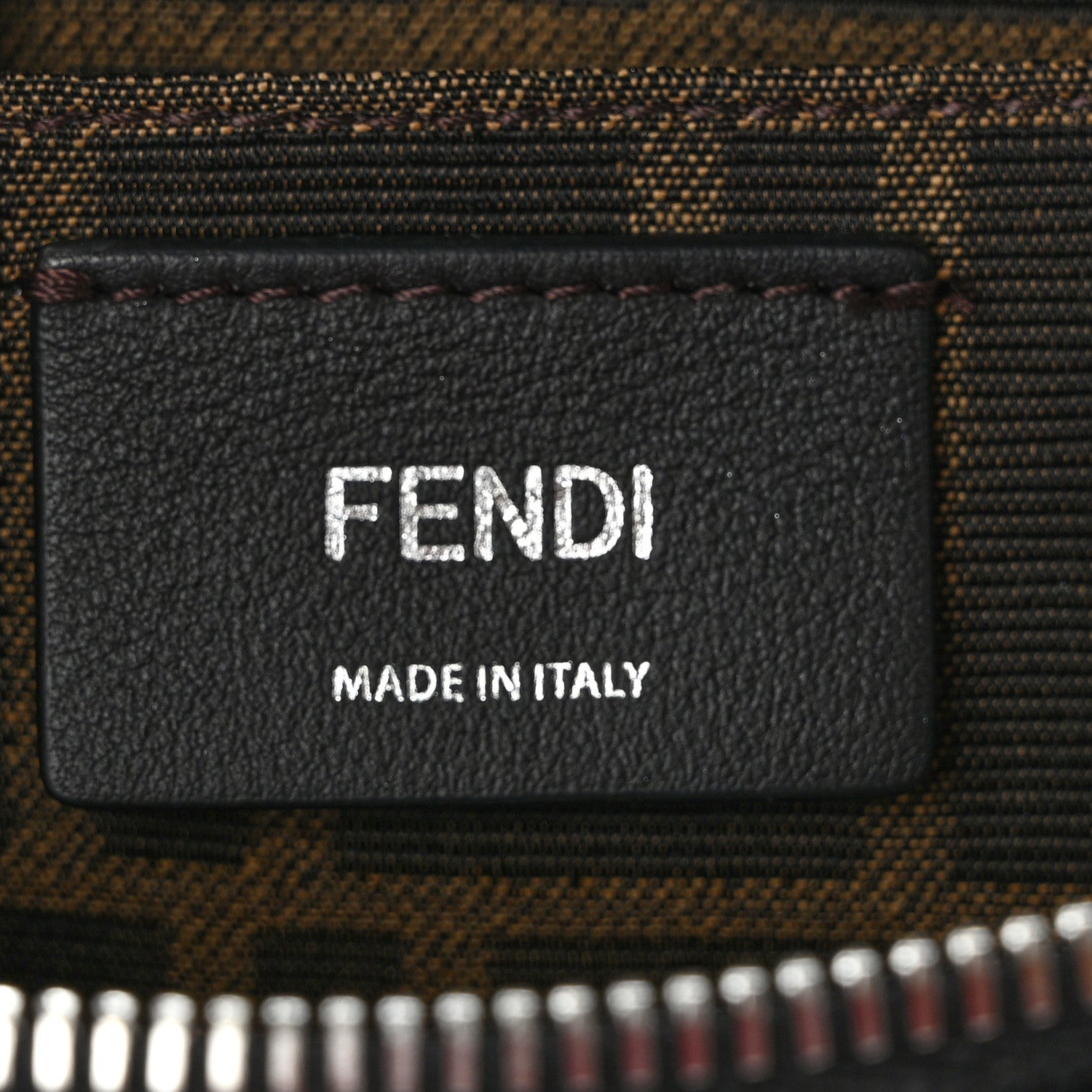 Fendi Vitello King Plexiglass Logo Embossed Mini By The Way Top Handle Boston Bag Black White 6 of 9