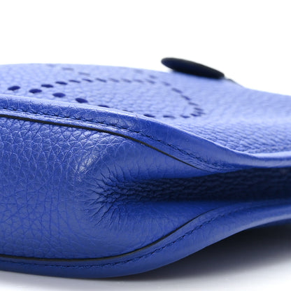 Hermes Taurillon Clemence Evelyne TPM Bleu Electrique 8 of 9