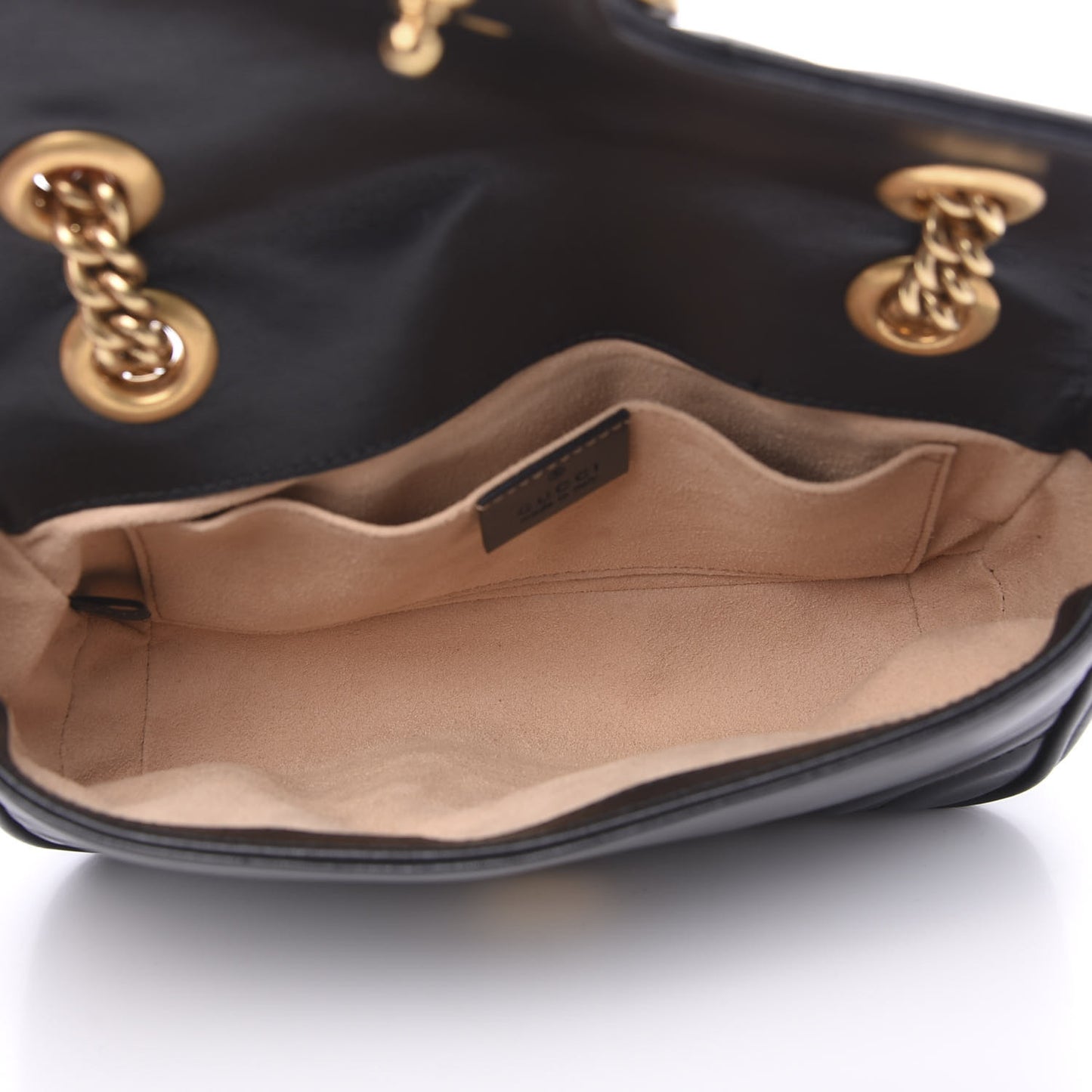 Calfskin Matelasse Mini GG Marmont Shoulder Bag Black
