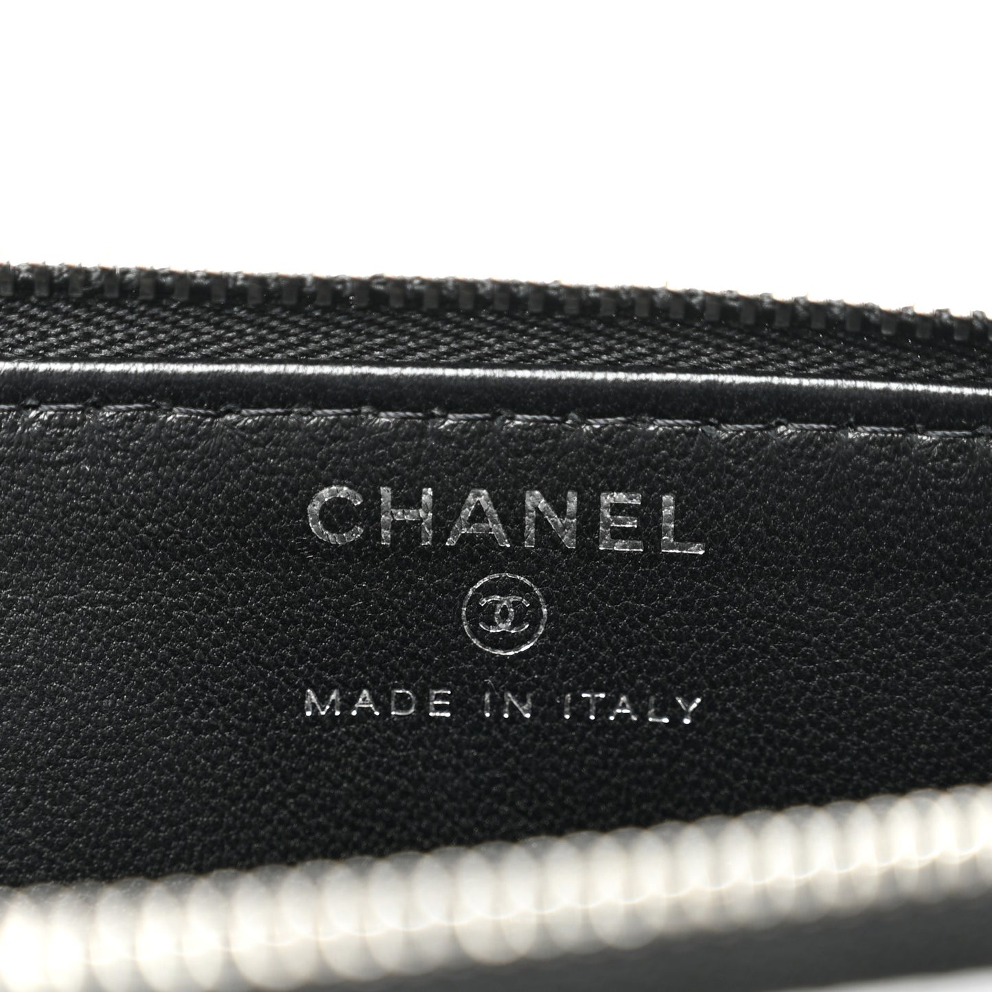 Metallic Lambskin Wave Clutch Black Silver