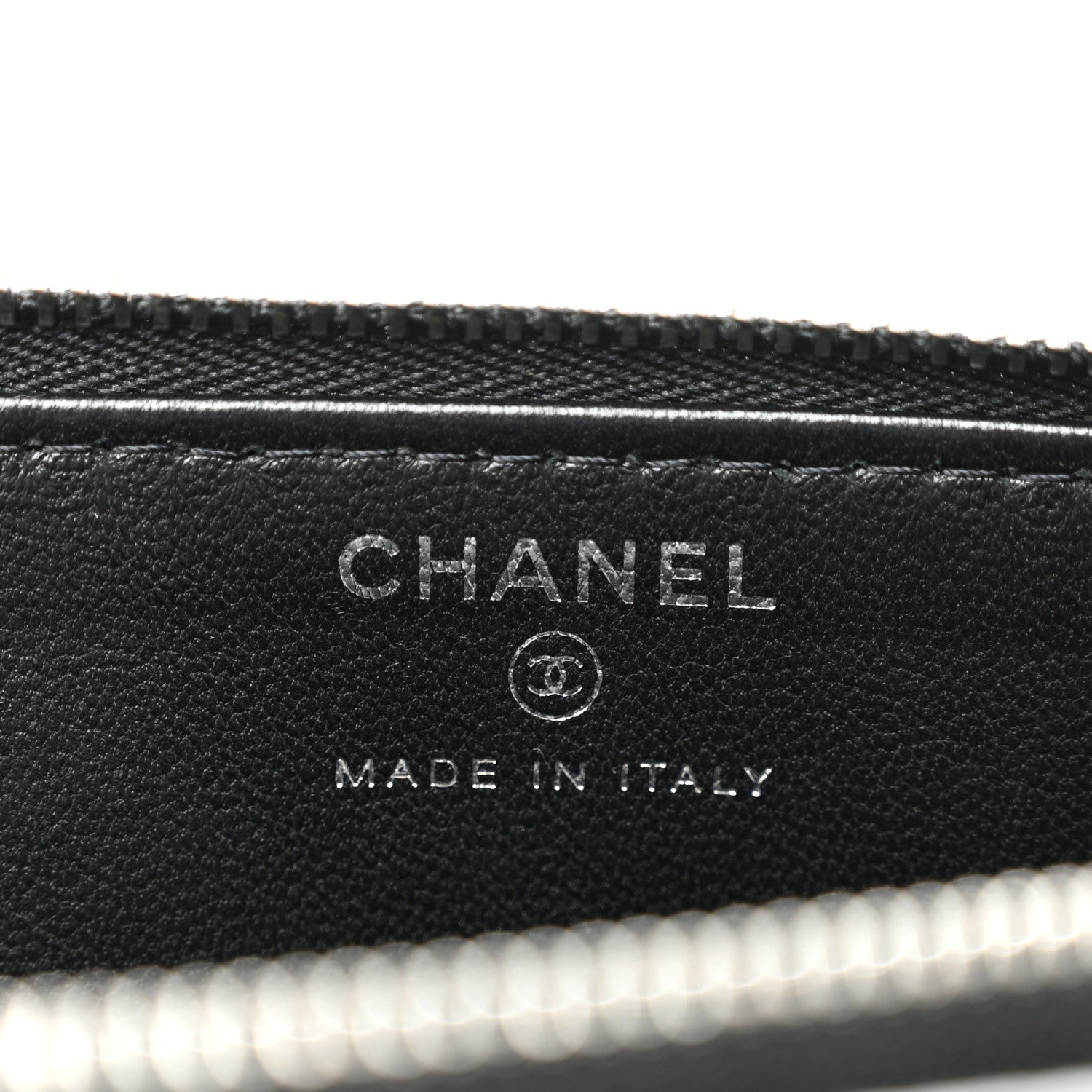Chanel Metallic Lambskin Wave Clutch Black Silver 7 of 12