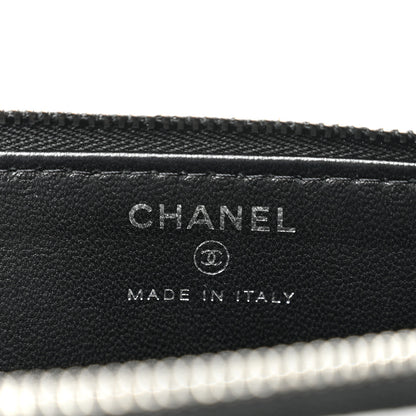 Chanel Metallic Lambskin Wave Clutch Black Silver 7 of 12