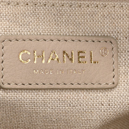 Chanel Mixed Fibers Calfskin Small Deauville Tote Grey Light Blue 8 of 11