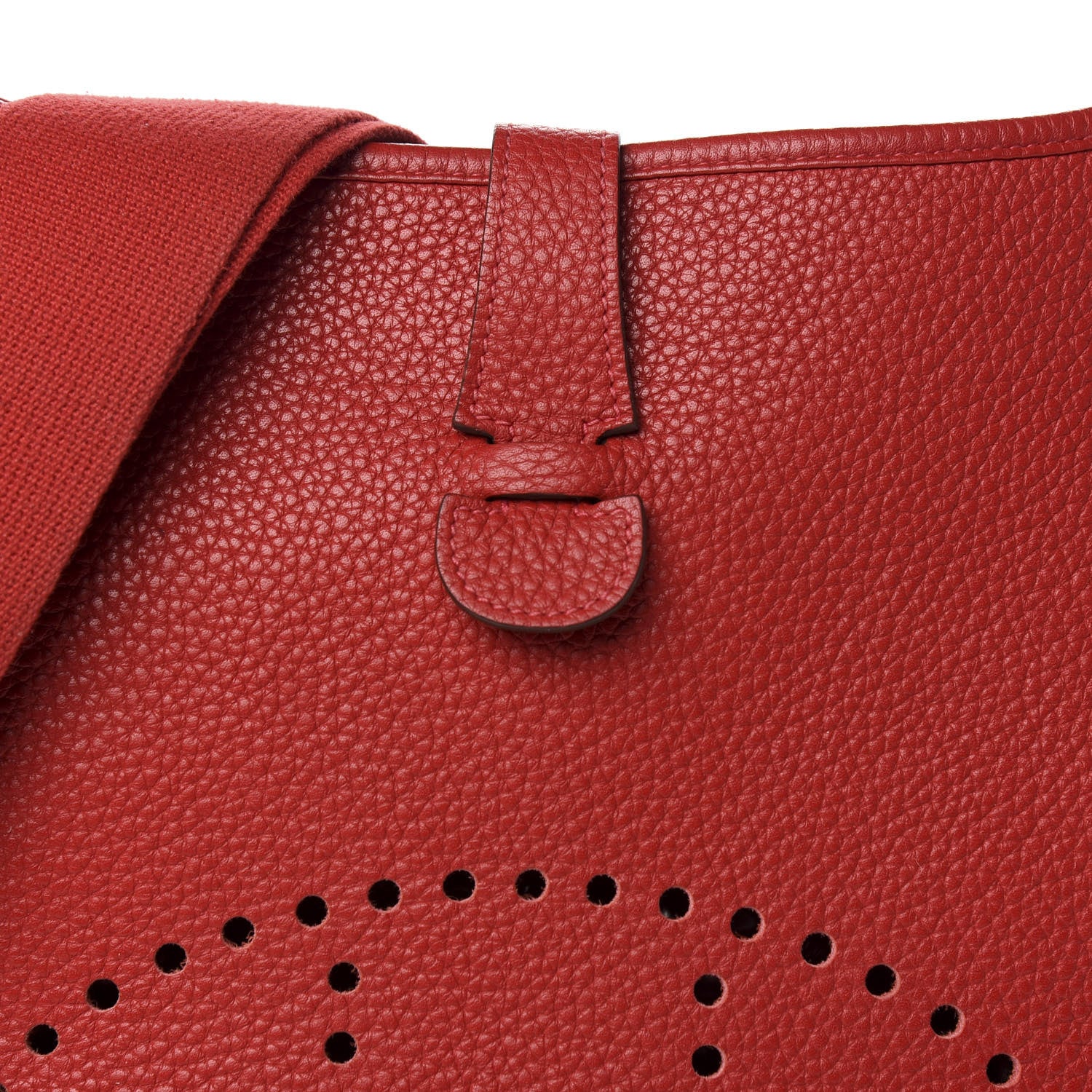 Hermes Taurillon Clemence Evelyne III GM Rouge Casaque 9 of 9