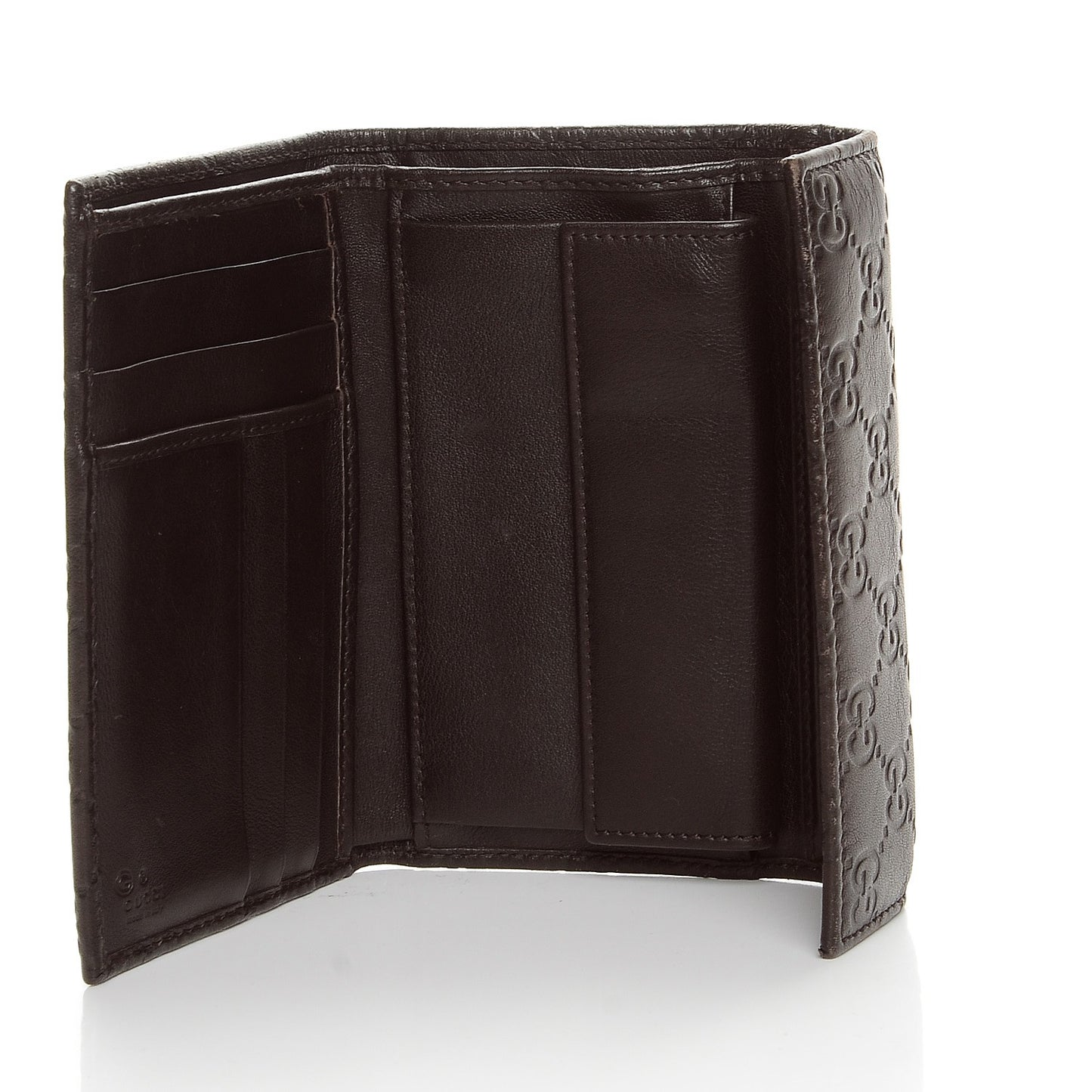 Guccissima Continental Flap Wallet Dark Brown