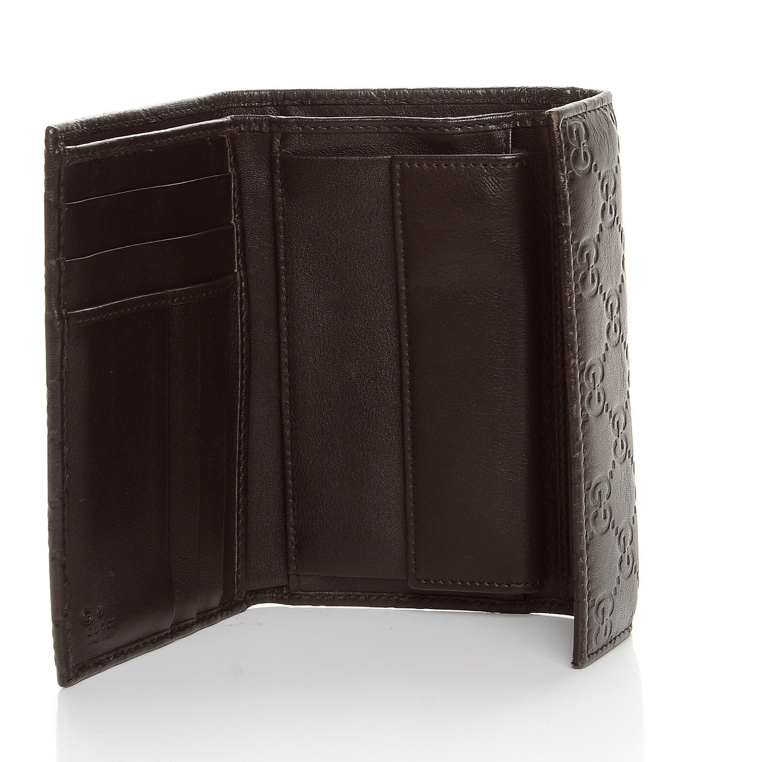 Gucci Guccissima Continental Flap Wallet Dark Brown 5 of 8