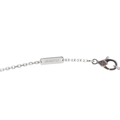 Van Cleef & Arpels 18K White Gold Chalcedony Vintage Alhambra Pendant Necklace 6 of 7