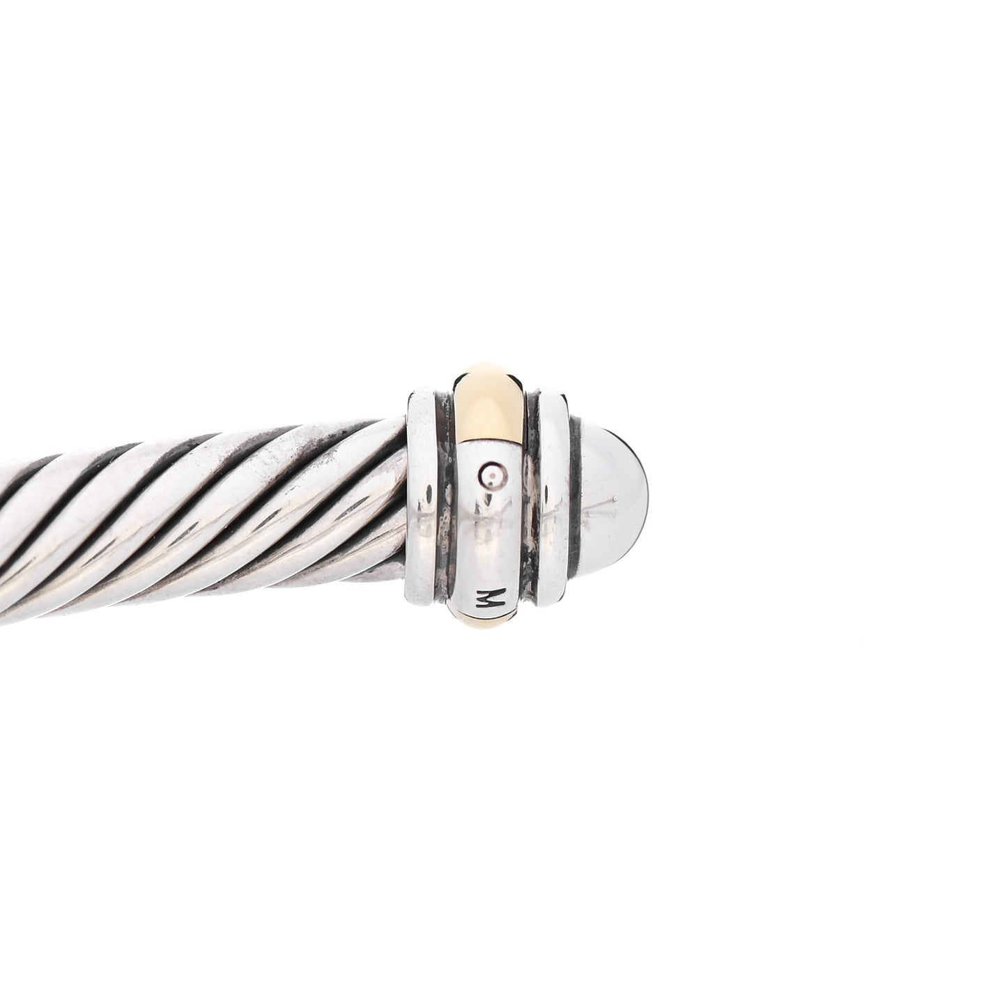 Sterling Silver 18K Yellow Gold 4mm Cable Classics Bracelet