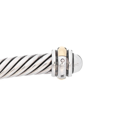 David Yurman Sterling Silver 18K Yellow Gold 4mm Cable Classics Bracelet 4 of 4