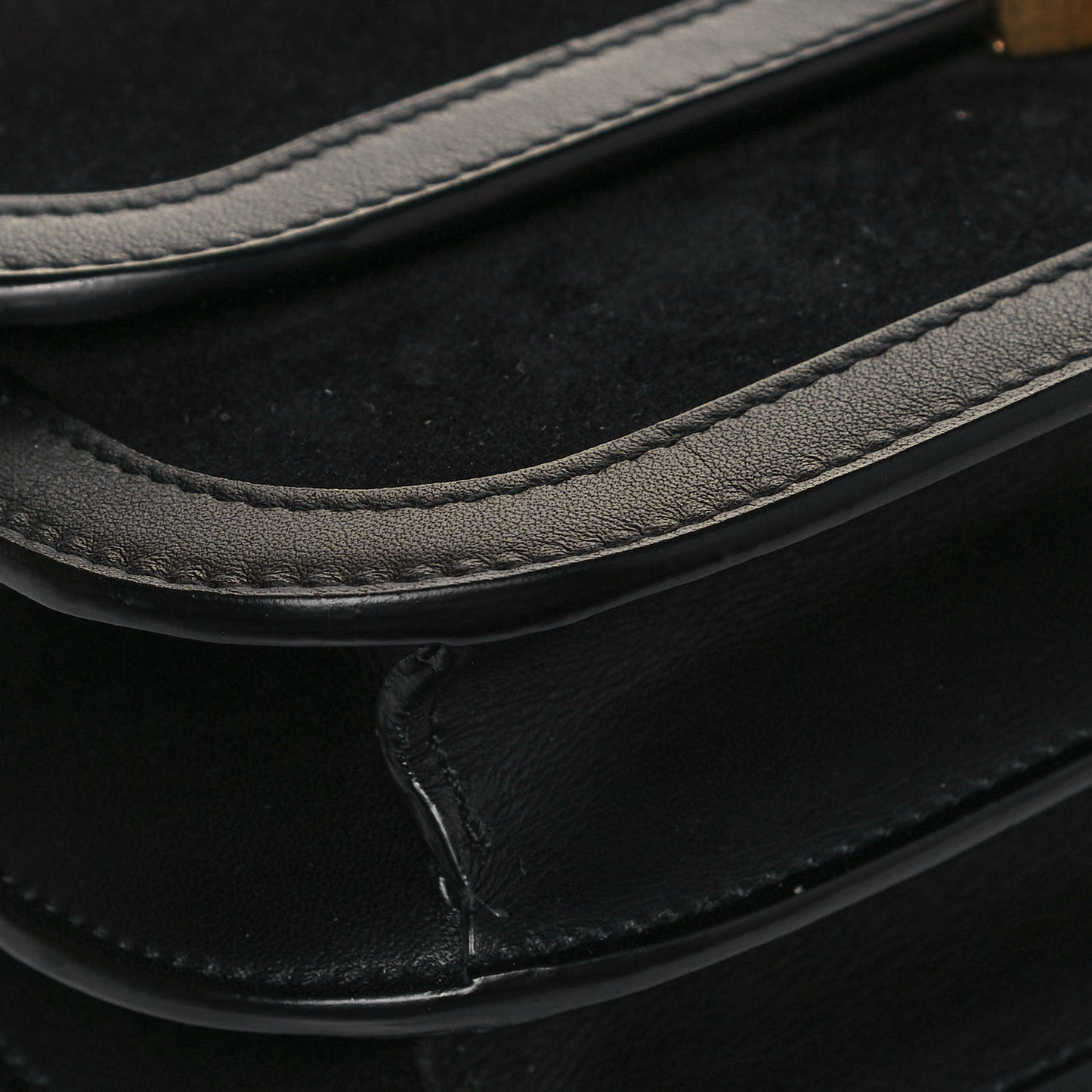 Suede Smooth Calfskin Monogram Medium Solferino Soft Satchel Black