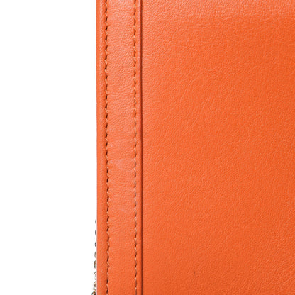 Versace Calfskin Chain Flap Wallet Orange 10 of 10