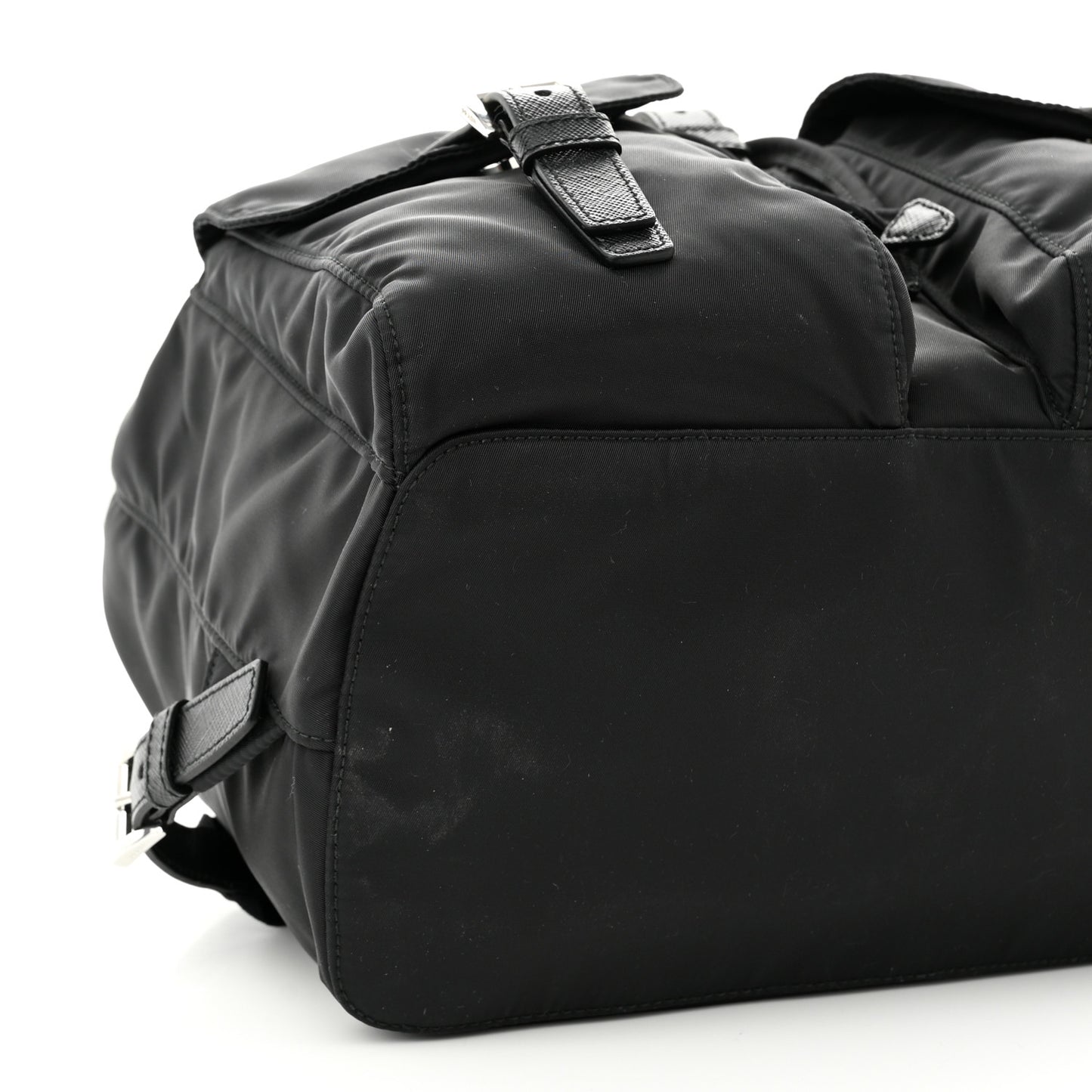 Tessuto Nylon Saffiano Medium Backpack Black