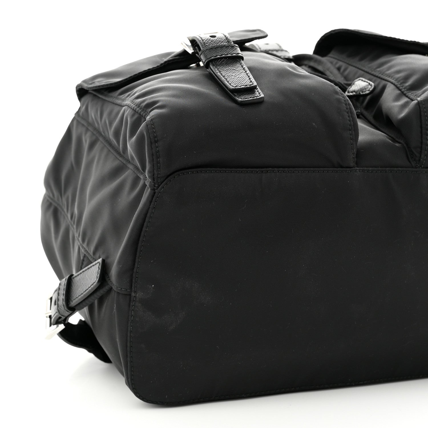 Prada Tessuto Nylon Saffiano Medium Backpack Black 9 of 10