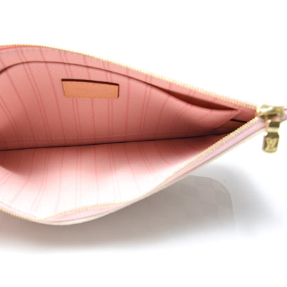 Louis Vuitton Damier Azur Neverfull MM GM Pochette Rose Ballerine 4 of 7