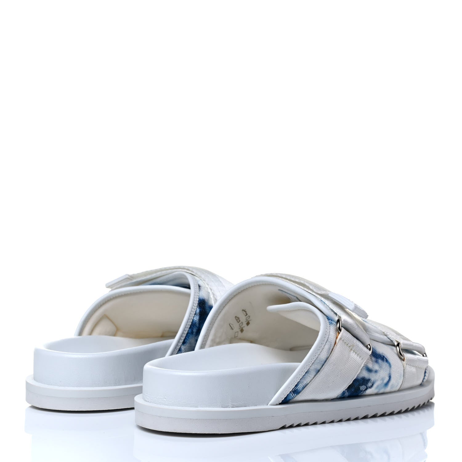 Louis Vuitton Denim Monogram Tie Dye Mens Honolulu Mules 7.5 Marine 3 of 6