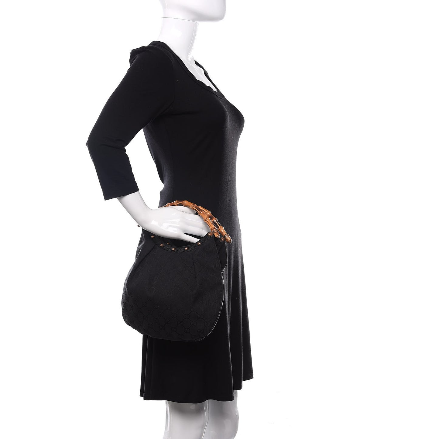 Monogram Bamboo Small Handbag Black