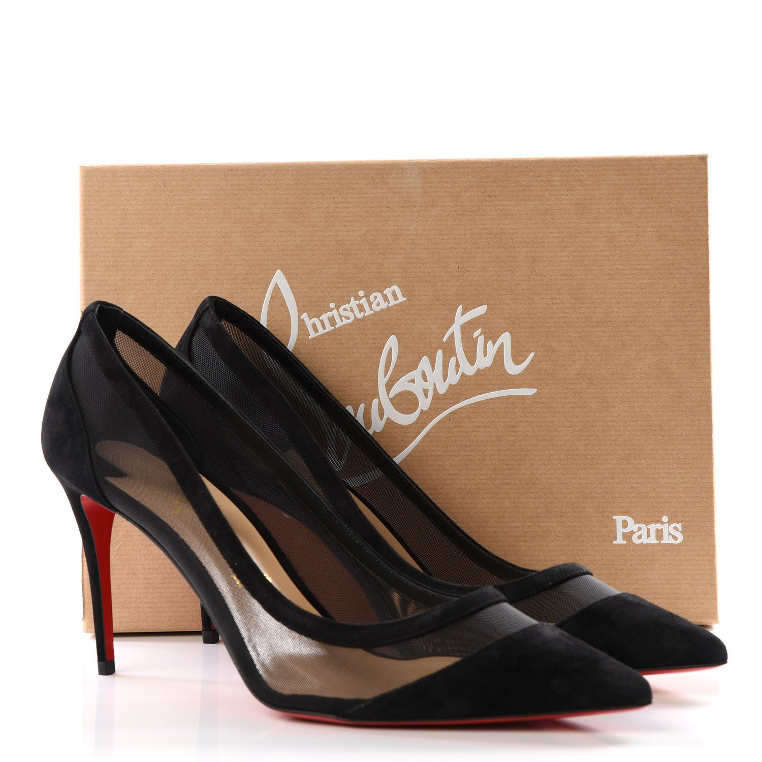Christian Louboutin Veau Velours Rete Galativi 85 Pumps 41.5 Black 8 of 8