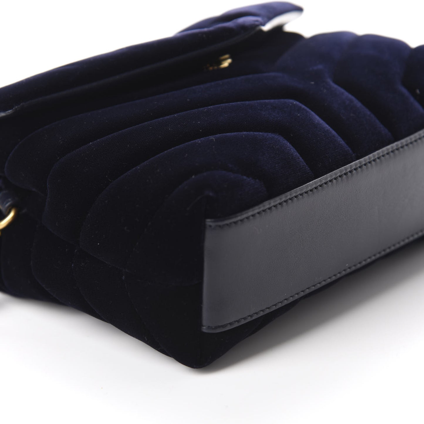Velvet Y Quilted Monogram Toy Loulou Crossbody Navy