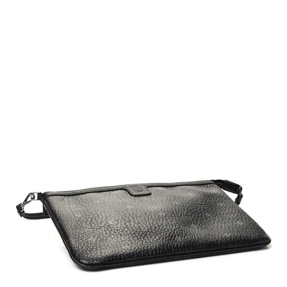 MCM Visetos Liz Shopper Tote Pouch Black 6 of 8