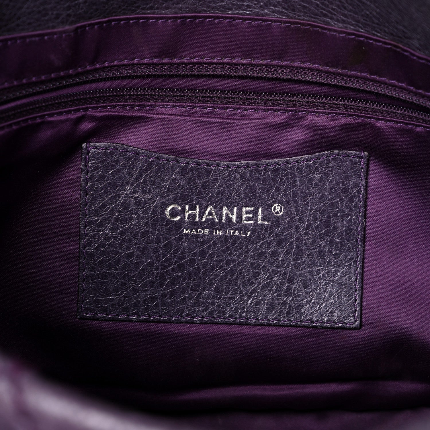 Chanel Glazed Calfskin Stitched On The Road Flap Purple 6 of 29
