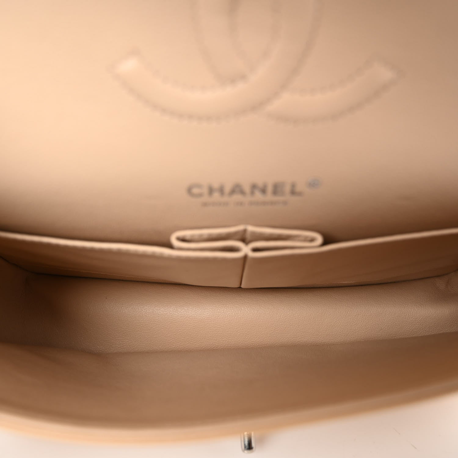 Chanel Caviar Quilted Medium Double Flap Beige 5 of 10