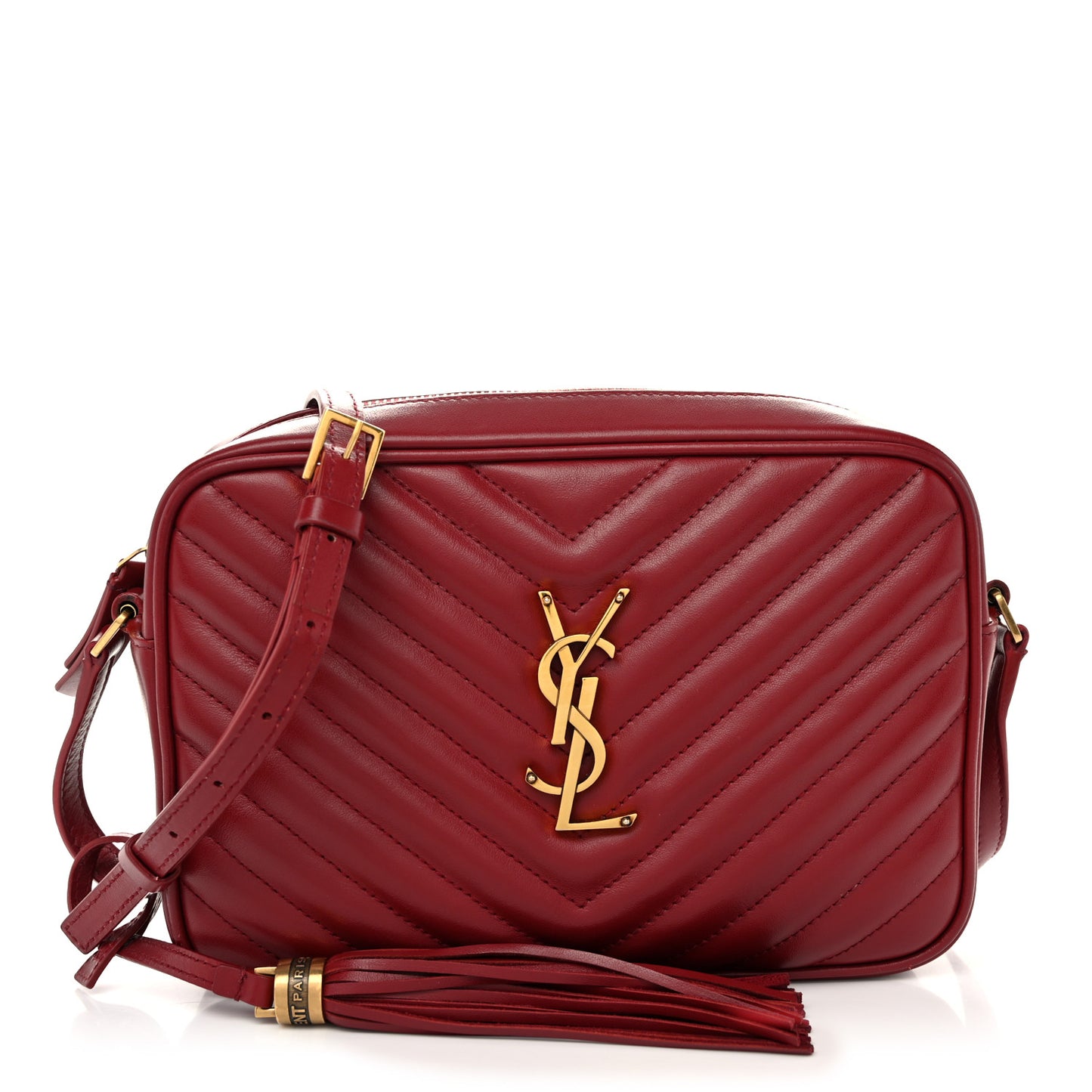 Calfskin Matelasse Monogram Lou Camera Bag Rouge Eros