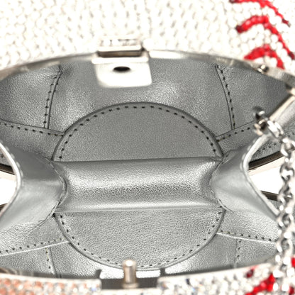 Judith Leiber Crystal Baseball Clutch Silver 5 of 10